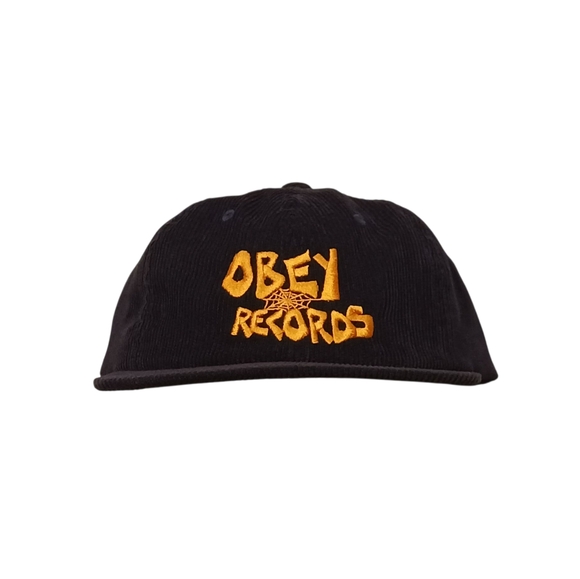 Deadstock Corduroy OBEY Records Snapback Hat